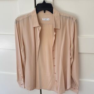Equipment Women's 100 Percent silk Blouse in Light Peach